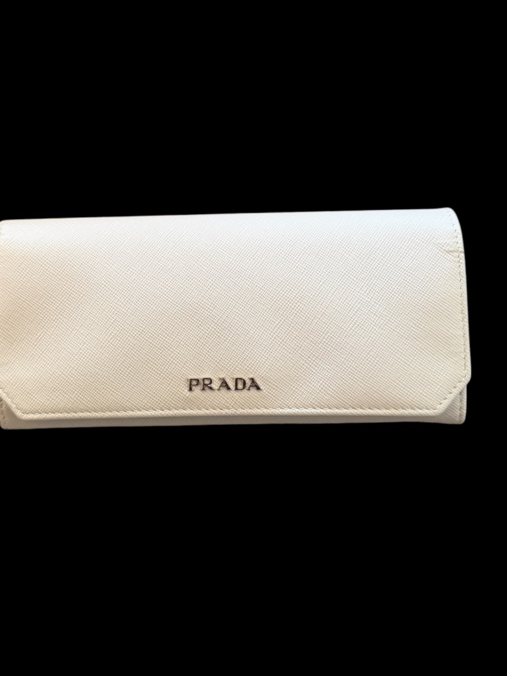 PRADA off-white Saffiano leather continental wallet in its original box Italy - Picture 11 of 11